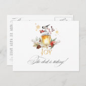 Snowy Pine & Spruce Christmas Event Reminder RSVP Briefkaart (Voorkant / Achterkant)