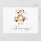 Snowy Pine & Spruce Christmas Event Reminder RSVP Briefkaart (Voorkant)