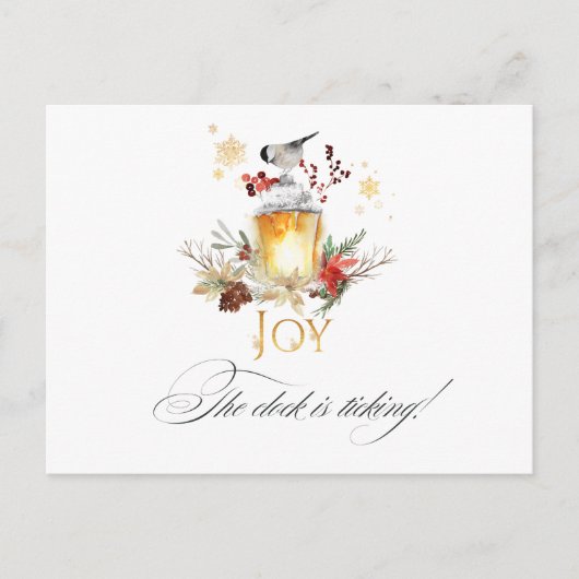 Snowy Pine & Spruce Christmas Event Reminder RSVP Briefkaart (Voorkant)