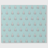 Snowy Pine Tree Pattern Cadeaupapier (Vlak)