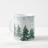 Snowy Pine Tree Winter Scene | Christmas Gift Koffiemok (Voorkant links)