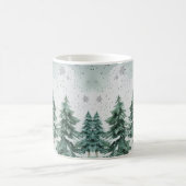 Snowy Pine Tree Winter Scene | Christmas Gift Koffiemok (Center)