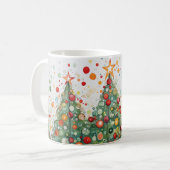 Snowy Pine Tree Winter Scene Koffiemok (Voorkant links)