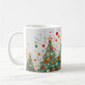 Snowy Pine Tree Winter Scene Koffiemok (Links)