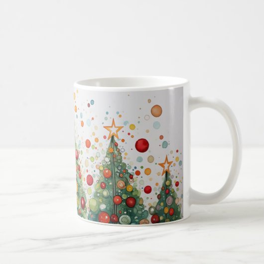 Snowy Pine Tree Winter Scene Koffiemok (Rechts)