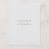 Snowy Pine Tree Winter Wedding Details Informatiekaartje (Achterkant)