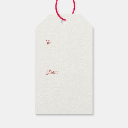  Snowy Pine Trees Christmas Cadeaulabel (Achterkant)