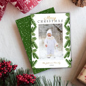 Snowy Pine voor prettige kerst Feestdagenkaart