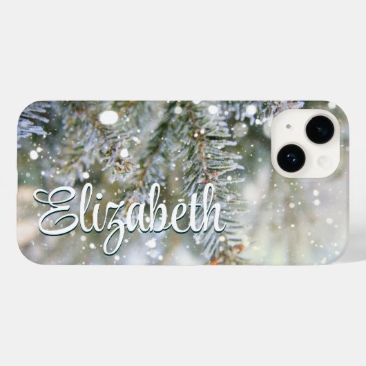 Snowy Pine Winter Case-Mate iPhone Case (Achterkant (horizontaal))