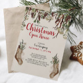 SNOWY PINES Company kerst Open House Kaart