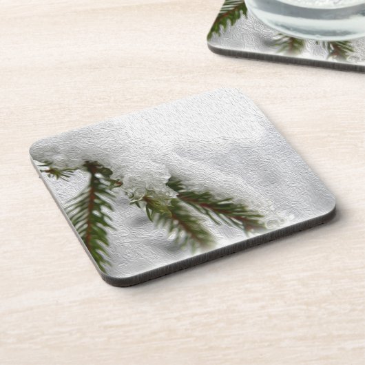 Snowy Pines Drankjes Onderzetter (Linkerzijde)