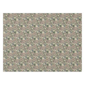 Snowy Pines en Red Berries Taupe Tablecloth Tafelkleed (Voorkant (Horizontaal))