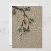 SNOWY PINES kerstfeestdag partij Save the Date Kaart (Achterkant)