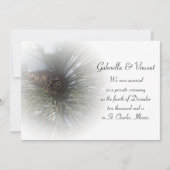 Snowy Pines Marriage/Elopement Announement Aankondiging (Voorkant)