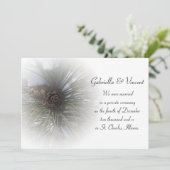 Snowy Pines Marriage/Elopement Announement Aankondiging (Staand voorkant)