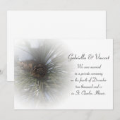 Snowy Pines Marriage/Elopement Announement Aankondiging (Voorkant / Achterkant)