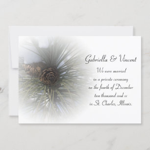 Snowy Pines Marriage/Elopement Announement Aankondiging