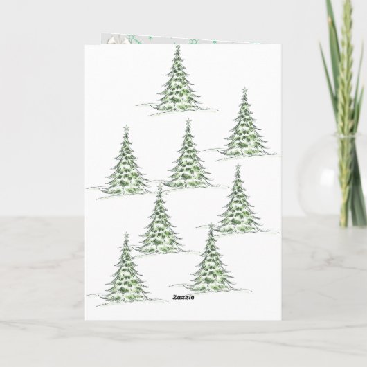 Snowy Pines & Peace Kaart (Achterkant)