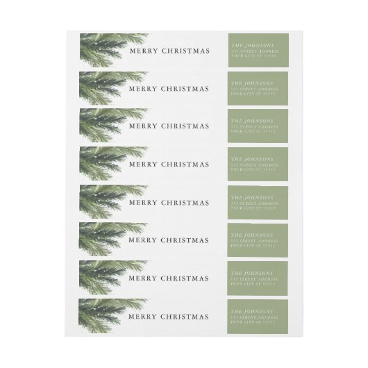 Snowy Pines Return Address Label (Vel)