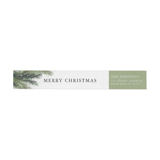 Snowy Pines Return Address Label (Individueel)