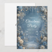 Snowy Pines Winter Bloemen Kerstmis Kaart (Voorkant / Achterkant)
