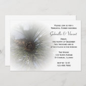 Snowy Pines Winter Wedding Rehearsal Dinner Kaart (Voorkant / Achterkant)