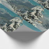 Snowy Pines  Zwitserland Kerstmis Cadeaupapier (Hoek)