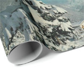 Snowy Pines  Zwitserland Kerstmis Cadeaupapier (Rol Hoek)