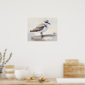 Snowy Plover Bird Art Print Poster (Keuken)