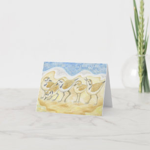 Snowy Plover dank je wel notecard Bedankkaart