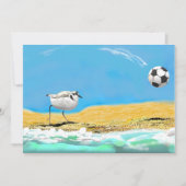 Snowy Plover en Soccerball Bedankkaart (Voorkant)