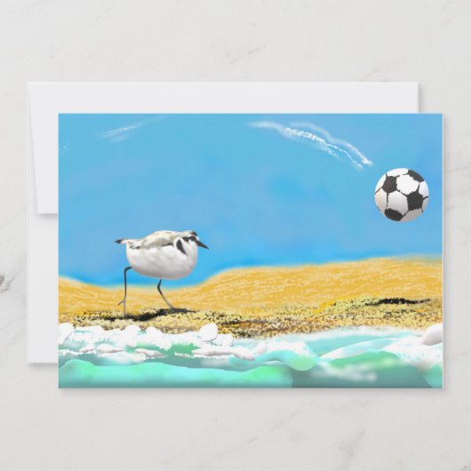 Snowy Plover en Soccerball Bedankkaart (Voorkant)