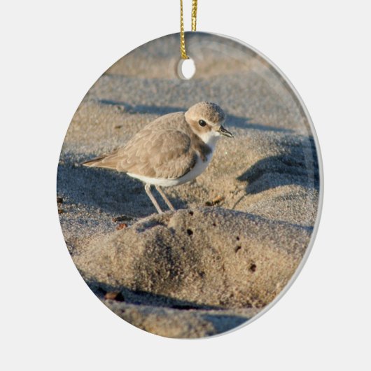 Snowy Plover Keramisch Ornament (Links)