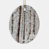 Snowy Pocono Wonderland Keramisch Ornament (Rechts)