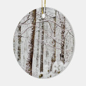 Snowy Pocono Wonderland Keramisch Ornament (Links)