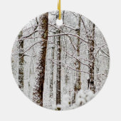 Snowy Pocono Wonderland Keramisch Ornament (Achterkant)