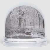 Snowy Pond Snow Wereldbol Sneeuwbol (Achterkant)