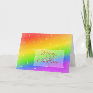 Snowy Rainbow Kerstmis Feestdagen Kaart