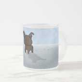 Snowy Raindeer Night Matglas Koffiemok (Voorkant rechts)