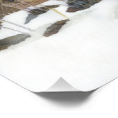 Snowy ravine foto afdruk (Hoek)