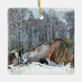 Snowy ravine keramisch ornament (Voorkant)