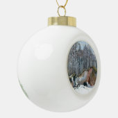 Snowy ravine keramische bal ornament (Links)