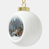 Snowy ravine keramische bal ornament (Rechts)