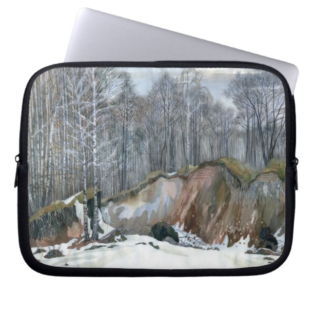 Snowy ravine laptop sleeve (Voorkant)