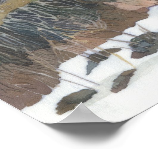 Snowy ravine poster (Hoek)