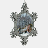 Snowy ravine tin sneeuwvlok ornament (Links)