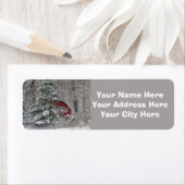 Snowy Red Barn Etiket (Insitu)