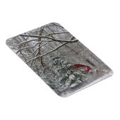 Snowy Red Barn Magneet (Rechterzijde)