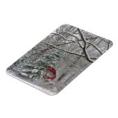 Snowy Red Barn Magneet (Linkerzijde)