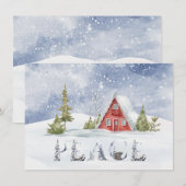 Snowy Red Cabin | Vrede (Voorkant / Achterkant)